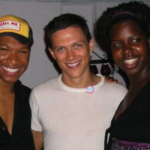 (L to R) Chioke Dmachi, Jason Bushman, and Shannon Shepherd at the July 2005 premiere of 