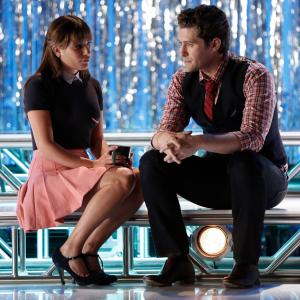 Still of Lea Michele and Matthew Morrison in Glee (2009)