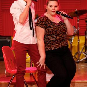 Still of Abraham Lim and Lily Mae Harrington in The Glee Project 2011