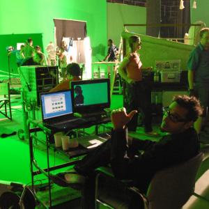 Visual effects supervision on the set of Afrika Mon Amour