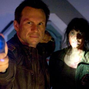 Still of Christian Slater and Amy Matysio in Stranded 2013
