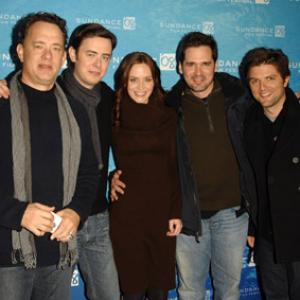Tom Hanks Sean McGinly Adam Scott Colin Hanks and Emily Blunt at event of The Great Buck Howard 2008