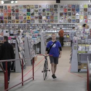 As Lucas on location at Amoeba Records San Francisco shooting Act 1 of ALLEYCAT