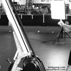 Alex Ardenti on the set with Kim Lyons UFC Gym commercial spot for Ardenti Films