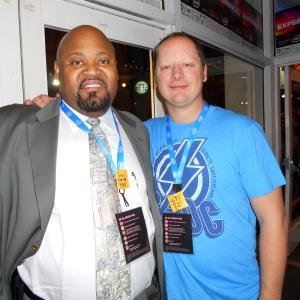 Dwayne Conyers with Steve Mazan star of Dying to do Letterman at Cinequest Film Festival April 2011