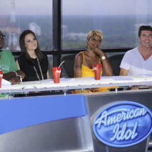 Still of Mary J Blige Simon Cowell Randy Jackson and Kara DioGuardi in American Idol The Search for a Superstar 2002