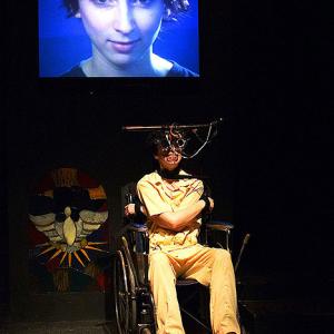 Vanessa Perkins as Alex in Brad Mays 2003 Los Angeles multimedia stage production of A Clockwork Orange