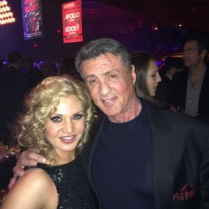 Orfeh with Sylvester Stallone opening night of ROCKY Broadway