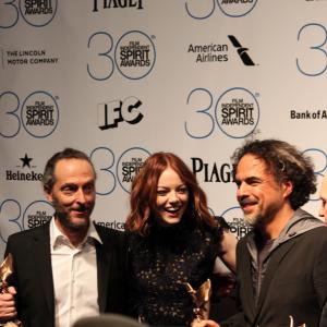 Alejandro Gonzlez Irritu Emmanuel Lubezki and Emma Stone
