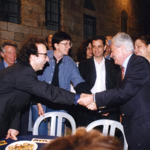 Roberto Benigni Judith Lungen at the Jerusalem Film Festival