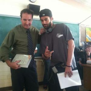 Bill Devlin with Director Jared Cohn on the set of Feature Film 