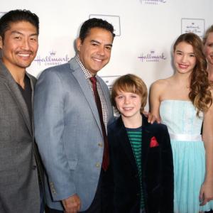 Ali Skovbye Griffin Kane Carlos Gomez Brian Tee and Anne Heche at the Red Carpet Premiere of One Christmas Eve
