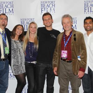 From left NBFFs Pete Schuller actress Sheryl Scott actress Sofie Norman Starring Maja 2009 star Christian Magdu editor Martin Hunter and actor Pritesh Shah at the Newport Beach Photo Call for Best Foreign Film 2010