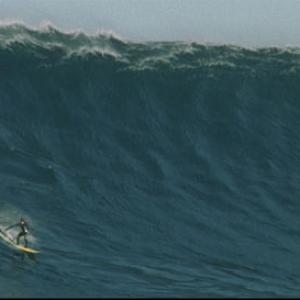 Mike Snips Parsons drops in on one of the largest waves ever caught on film
