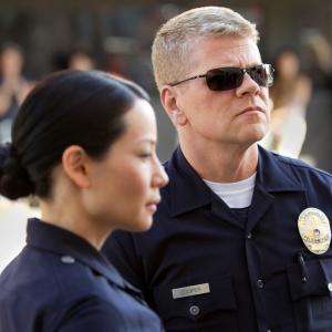 Still of Lucy Liu and Michael Cudlitz in Southland 2009