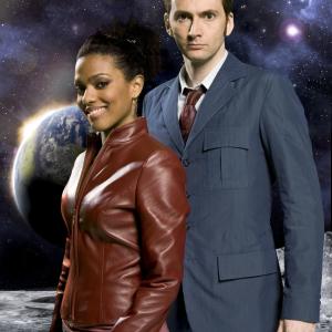 David Tennant and Freema Agyeman in Doctor Who 2005