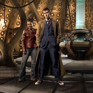 FREEMA AGYEMAN as Martha Jones and DAVID TENNANT as The Doctor. New companion Freema Agyeman takes her first trip in the Tardis in Series Three of Doctor Who.