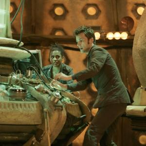Still of David Tennant and Freema Agyeman in Doctor Who (2005)