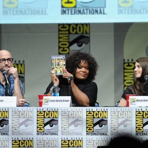 Jim Rash Yvette Nicole Brown and Alison Brie at event of Community 2009