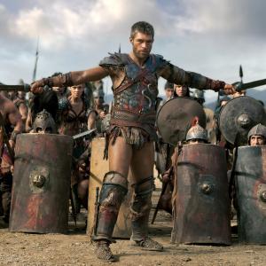 Still of Barry Duffield and Liam McIntyre in Spartacus Blood and Sand 2010