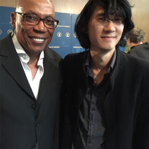 Directors Guild President Paris Barclay with DirectorProducer Brian A Metcalf