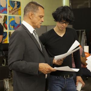 Actor James Russo working with Director Brian A. Metcalf