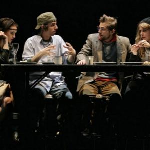 Tanya Fischer Lucas Papaelias Logan Marshall Green and Lisa Joyce in the offoffBroadway production of US Drag