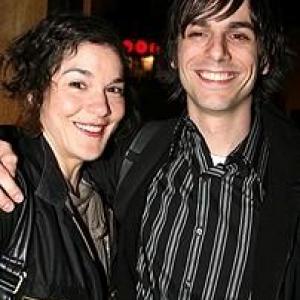Heather Goldenhersh and Lucas Papaelias at the Off-Broadway opening of 