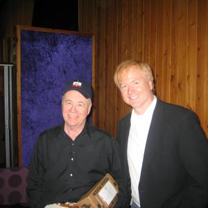 Tim Conway and Rob Pottorf at the recording session for Hermie and Friends