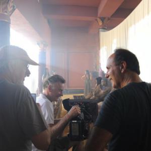 Brando Quilici and Martin Kenzie on the set of 