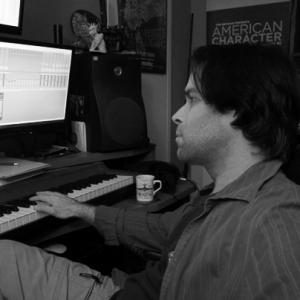 David working on a music cue