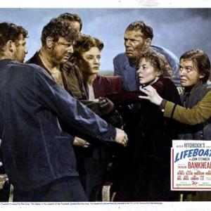 Tallulah Bankhead, Hume Cronyn, Mary Anderson, Heather Angel, John Hodiak, Henry Hull and Walter Slezak in Lifeboat (1944)