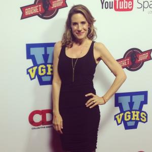 Elizabeth Greer arrives at VGHS Season 3 premiere at YouTube