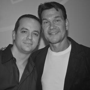 Todd Jenkins and Patrick Swayze at the premier of the film JUMP