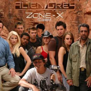 Thomas R Dickens Posing with the Cast for his first film Alien Grey ZoneX wwwAGZXcom