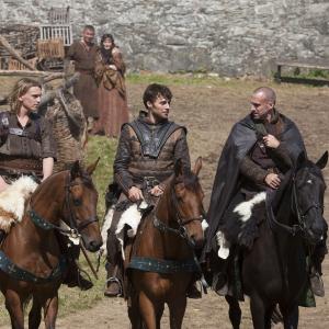 Still of Joseph Fiennes Peter Mooney and Jamie Campbell Bower in Camelot 2011