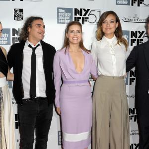Joaquin Phoenix, Spike Jonze, Amy Adams, Olivia Wilde and Rooney Mara at event of Ji (2013)
