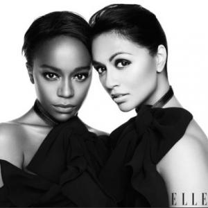 Karen David and Aja King in the February 2015 ELLE Magazine Women in Television Issue Newcomers to Watch Out For