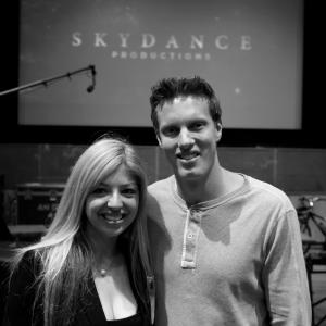 With David Ellison at the scoring session of Skydance Productions Logo  Warner Brothers Scoring Stage