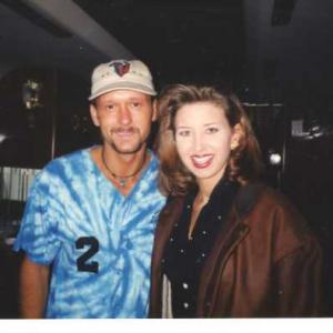 Karmyn Tyller Miss Louisiana with Tim McGraw in 1995
