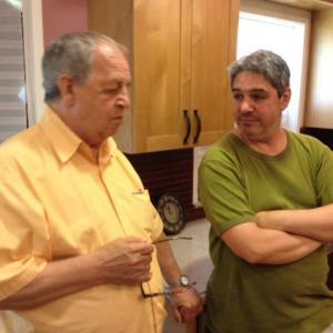 With Paul Dooley on the set of Game Night.