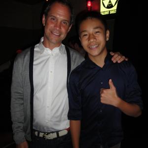 Brandon soo Hoo with Brian Robbins Executive Producer of Supah Ninjas at Wrap Party in West Hollywood