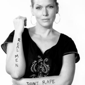 Chelah for the Real Men Don't Rape campaign spearheaded by Caleb's Hope.