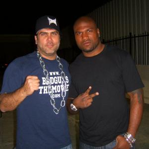 Frederico Lapenda and Quinton Rampage Jackson in the set of Bad Guys