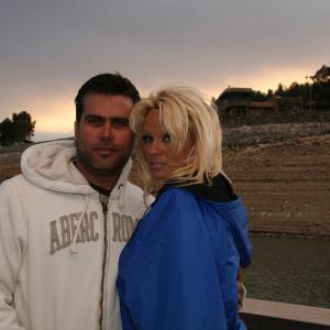 Frederico Lapeda and Pamela Anderson in the set of Blonde and Blonder