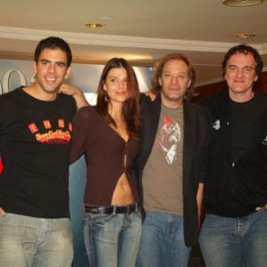 Eli Roth Barbara Nedeljakova Greg Nicotero and Quentin Tarantino at the 2005 Sitges International Film Festival
