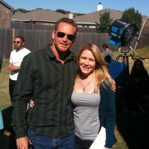 with Cole Hauser on set of 