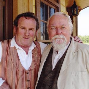 Rick Ash and Colm Meaney on set of Hell on Wheels