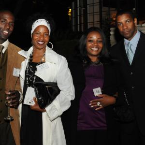 Lanre Idewu, Pauletta Washington, Cynthia Stafford and Denzel Washington