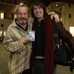 Perugia with Terry Gilliam fantastic director full of genius and generous man advertising my short films!  Immaginario film festival  November 2009